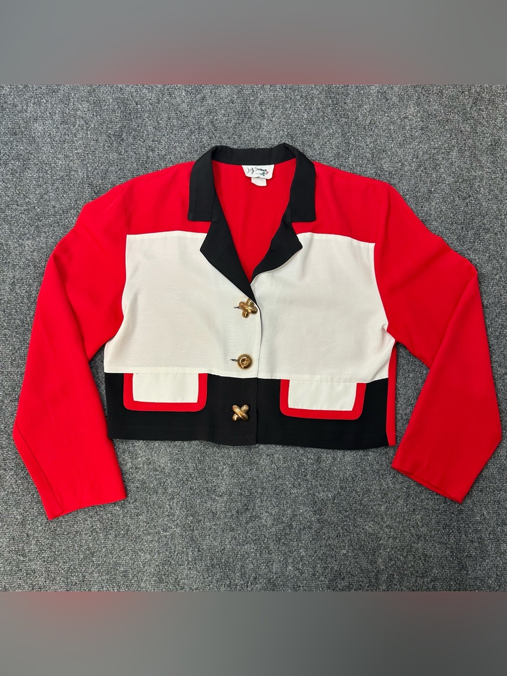 Vintage 90s Fran Fine The Nanny Colorblock Cropped Blazer DJ Summers 11/12